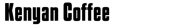 Kenyan Coffee font preview